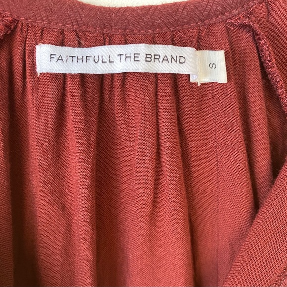 Faithfull The Brand Tropic Shirt in Maroon small - Picture 5 of 9